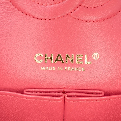 Chanel Schultertasche 2017-2018 Medium Classic Chevron Lambskin Double F rose (Image 24)