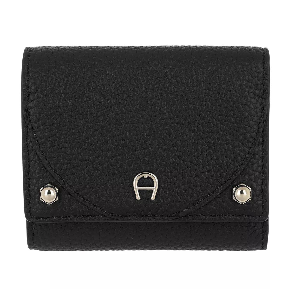 AIGNER Wallet Diadora Black Flap Wallet