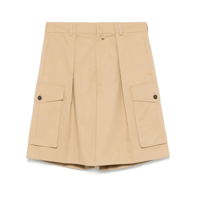 Dries Van Noten Casual Shorts Structured Beige Cargo Shorts Neutrals