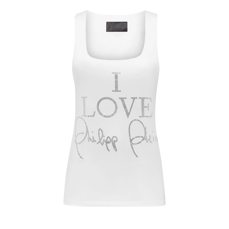 Philipp Plein Top Tanktop weiss