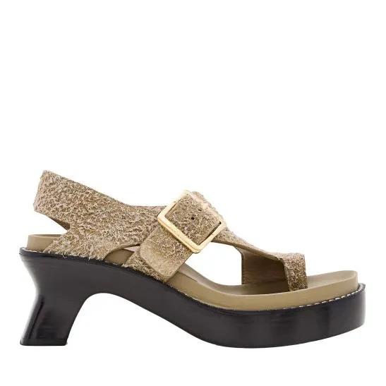 Loewe Sandalen & Sandaletten - Ease Heel Sandal 90 - Gr. 36 (EU) - in Beige - für Damen