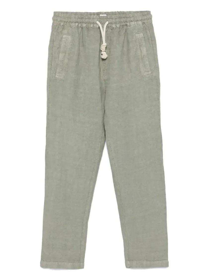 Thumbnail - Eleventy - Relaxed Fit Drawstring-Waist Trousers In Light Oli - Größe XXL - grün