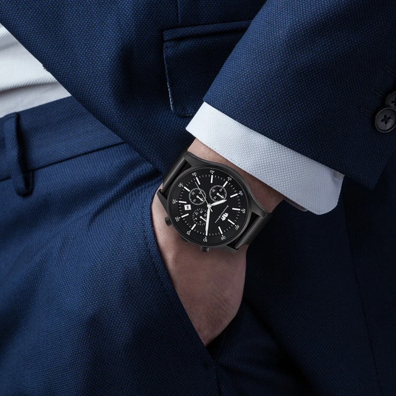 Rhodenwald & Söhne Automatikuhr Herren Armbanduhr Goodwill Edelstahl schwarz(Image 2)