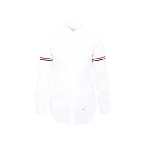 Thom Browne Grosgrain Arm Band Oxford Shirt White 