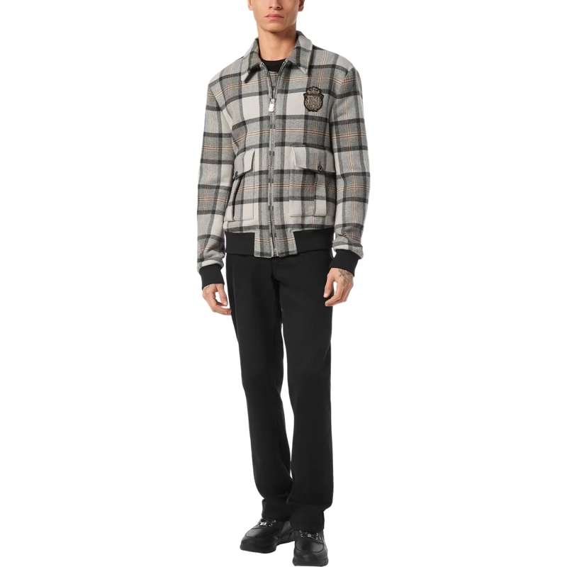 BILLIONAIRE Lederjacke Jacke Crest beige(Image 3)