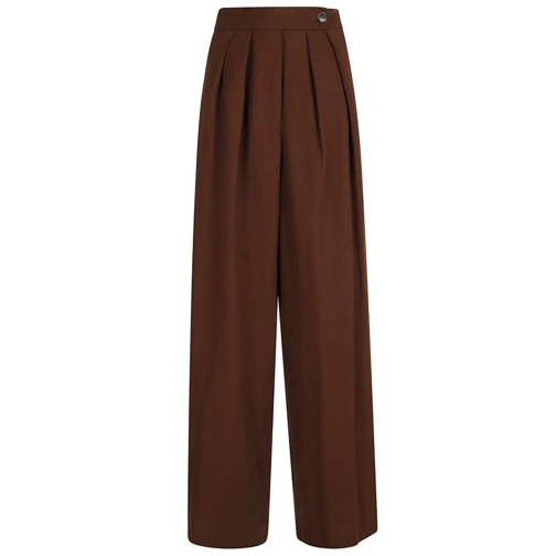 Dries Van Noten  Pamplona Cotton And Linen Gabardine Trousers With  Brown