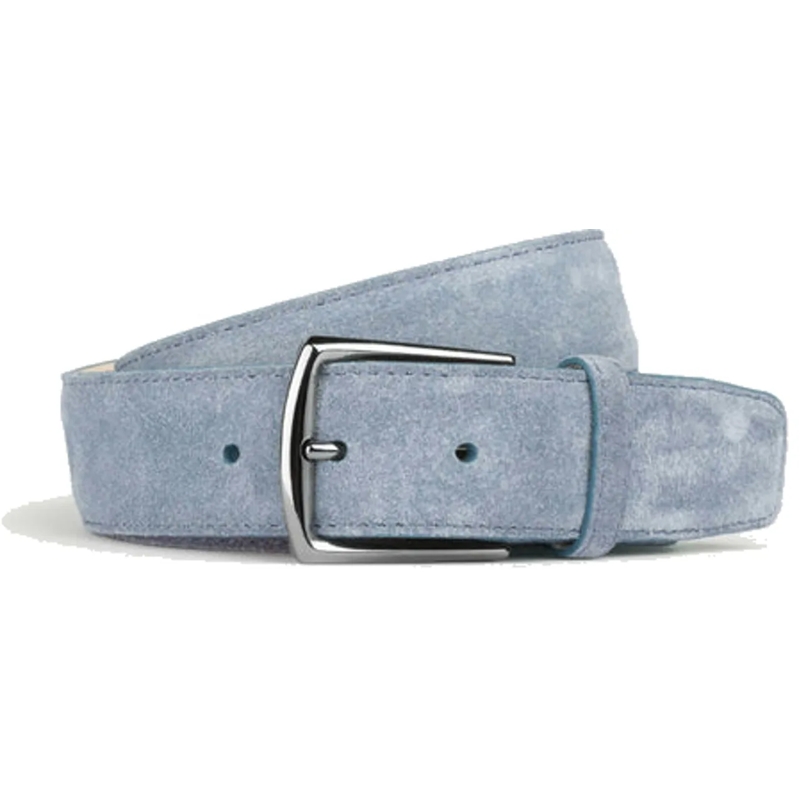 Aurélien Ledergürtel Belt Suede Light Blue blau