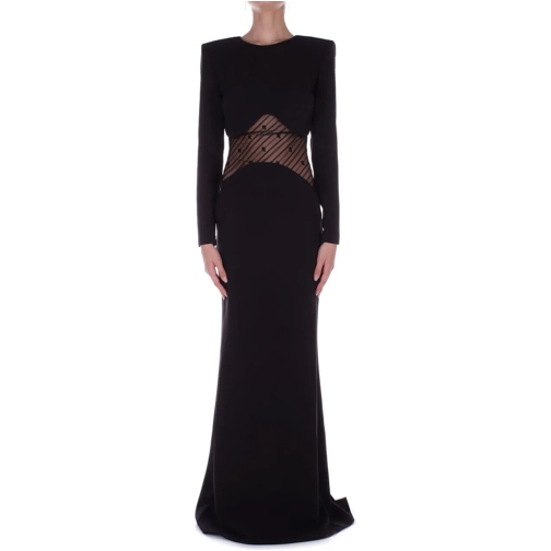 Elisabetta Franchi Midi-Kleider Red Carpet Dresses Black schwarz