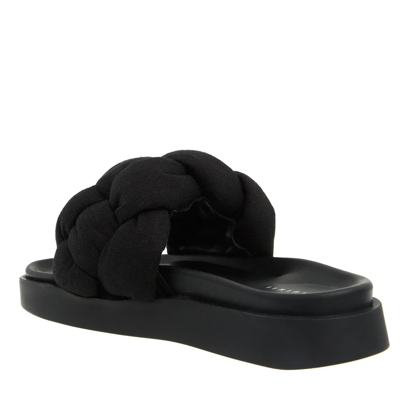 INUIKII Slipper Oversized Lino Braid Black(Image 2)