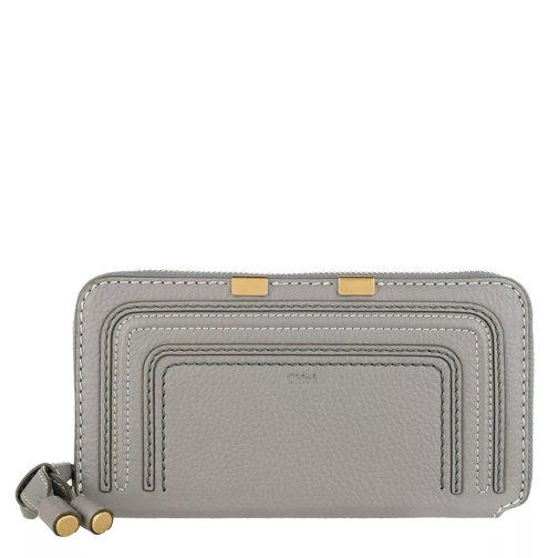 Chloé Marcie Portefeuille Cashmere Grey Portemonnaie mit Zip-Around-Reißverschluss