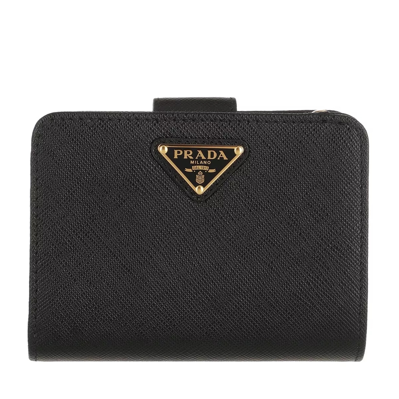 Prada Portemonnaie mit Überschlag Small Saffiano leather wallet F0002 nero