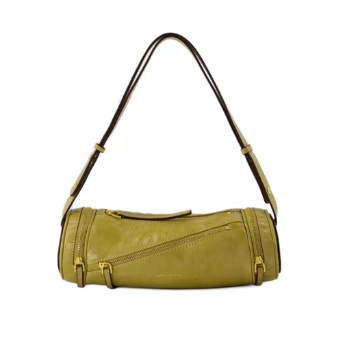 Manu Atelier Hobo Cylinder 23 Bag - Leather - Beige Green Schultertasche