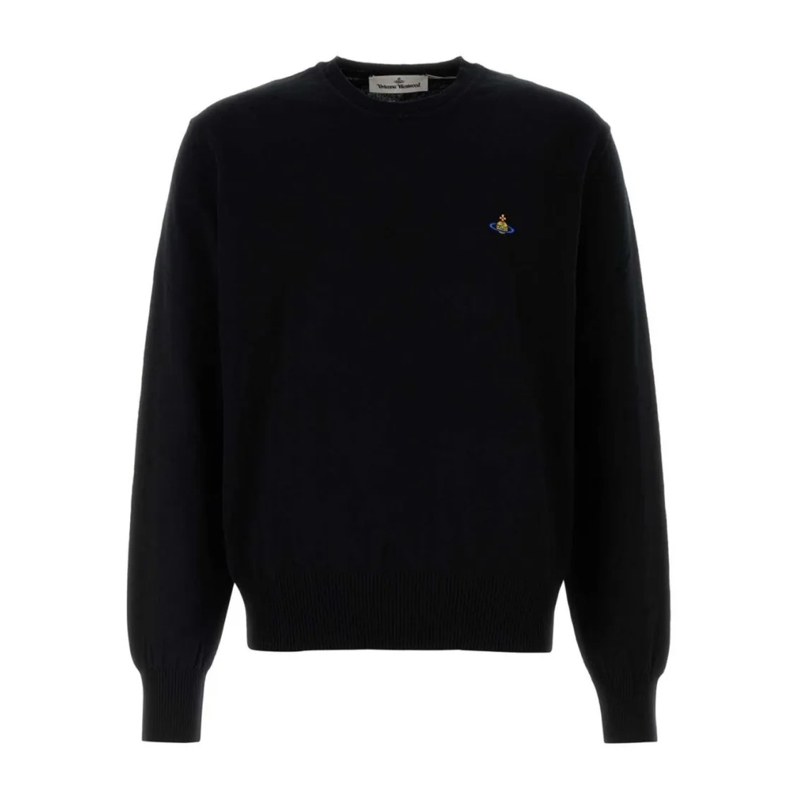 Vivienne Westwood  Cotton-Cashmere Blend Sweatshirt With Orb Emblem Black