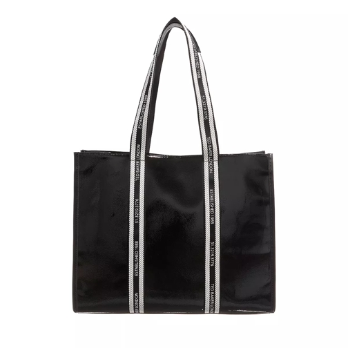 Ted Baker Celinie Branded Webbing Leather Large Tote Black Shopping Bag