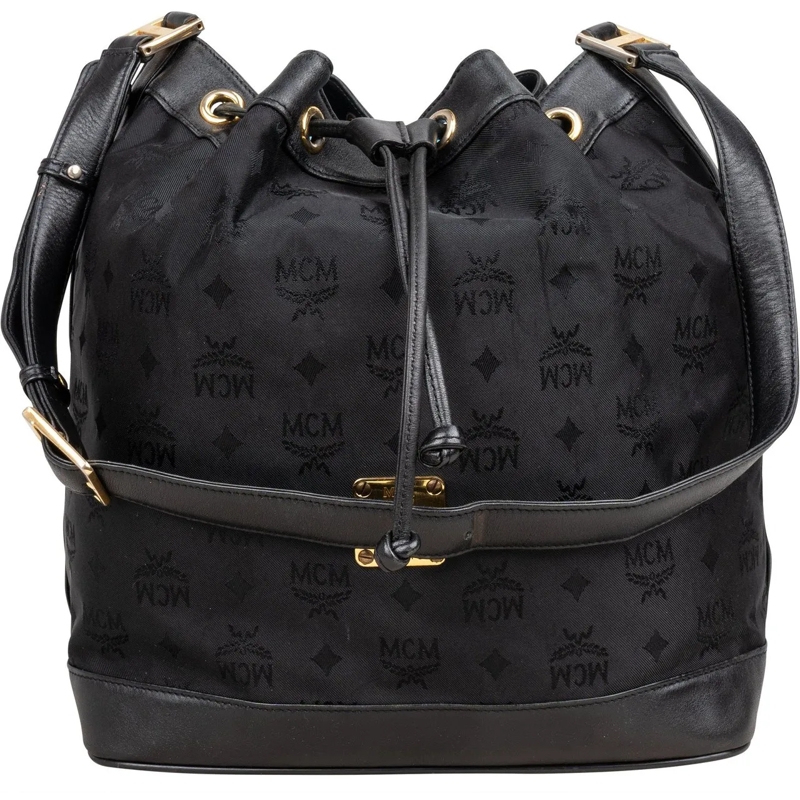 MCM Tote MCM Visetos Monogram Bucket Crossbody Bag schwarz