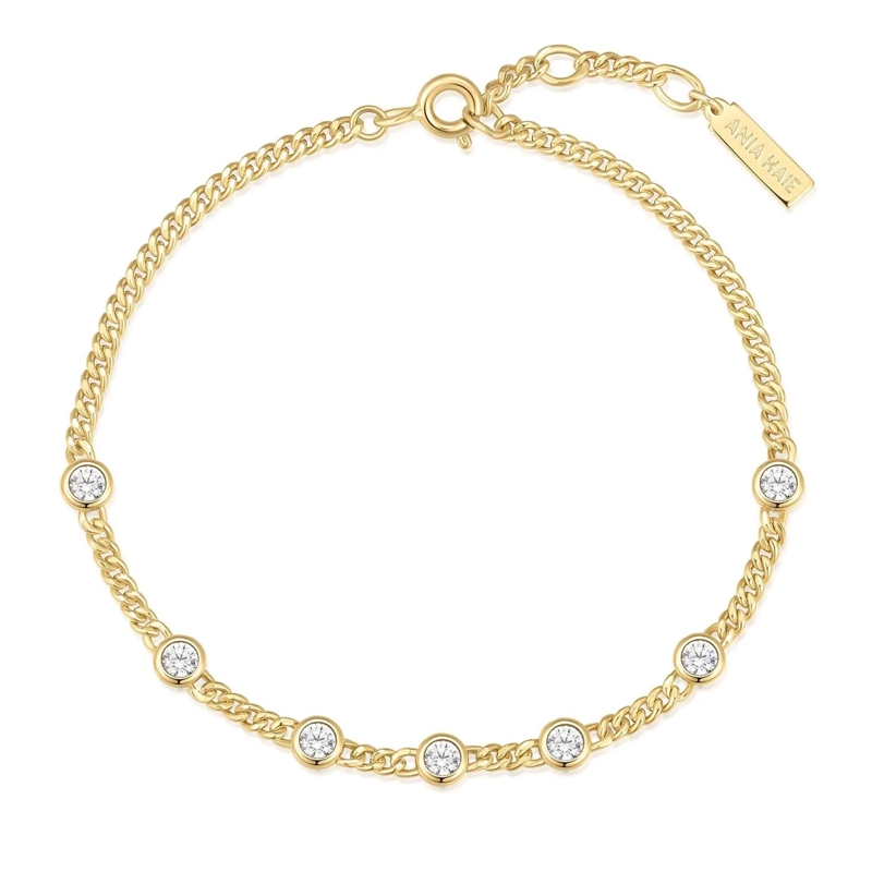 Ania Haie Armband 925er Sterlingsilber Round Stone gold(Image 3)