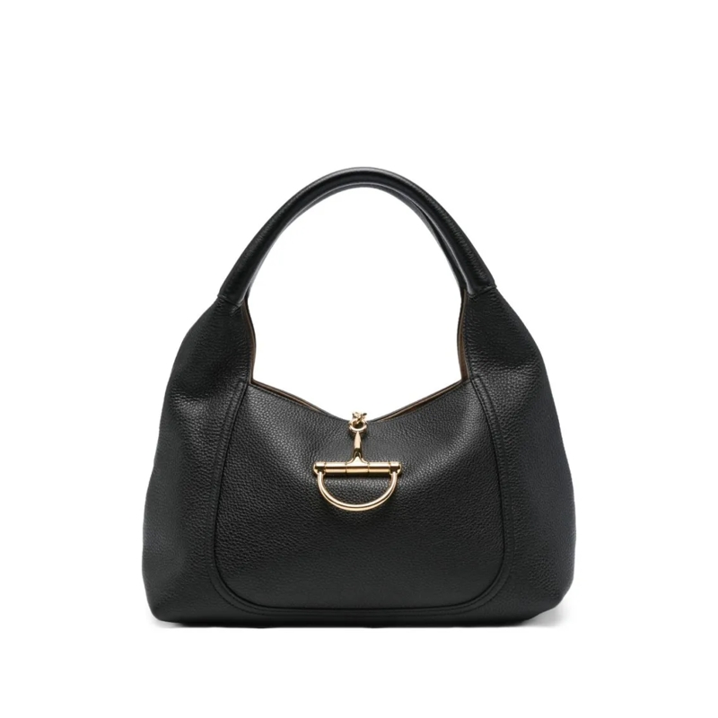 Gucci Schultertasche Structured Calfskin Handbag Black