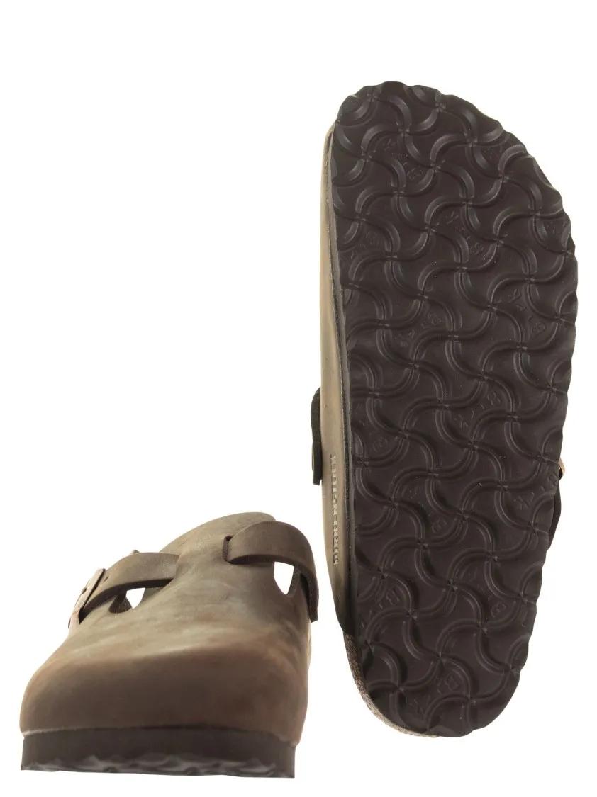 Thumbnail - Birkenstock Loafer - Boston - Oiled Leather Sabot - Gr. 40 (EU) - in Grau - für Damen