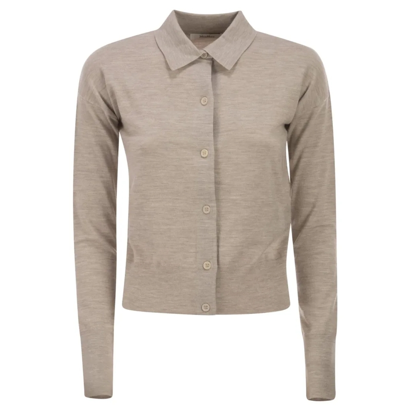 Max Mara Vest Mxmmedeola - Women's Wool Cardigan Grey