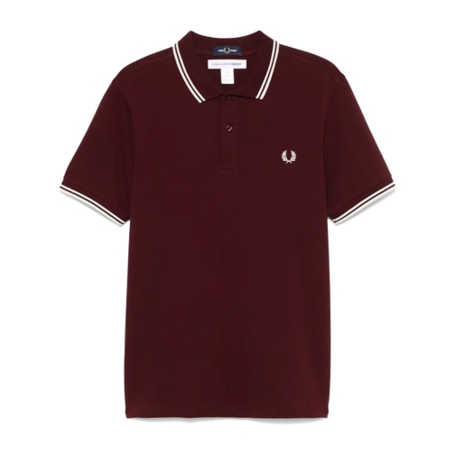 Comme des Garcons Polohemd Burgundy Embroidered Polo Shirt Burgundy