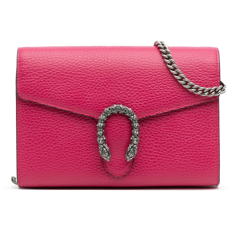 Gucci Sac à bandoulière Mini Leather Dionysus Wallet on Chain rose