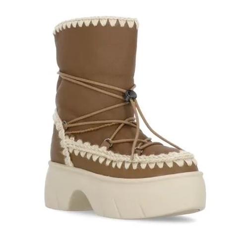 Mou Eskimo Twist Short Ankle Boots Brown Bottine