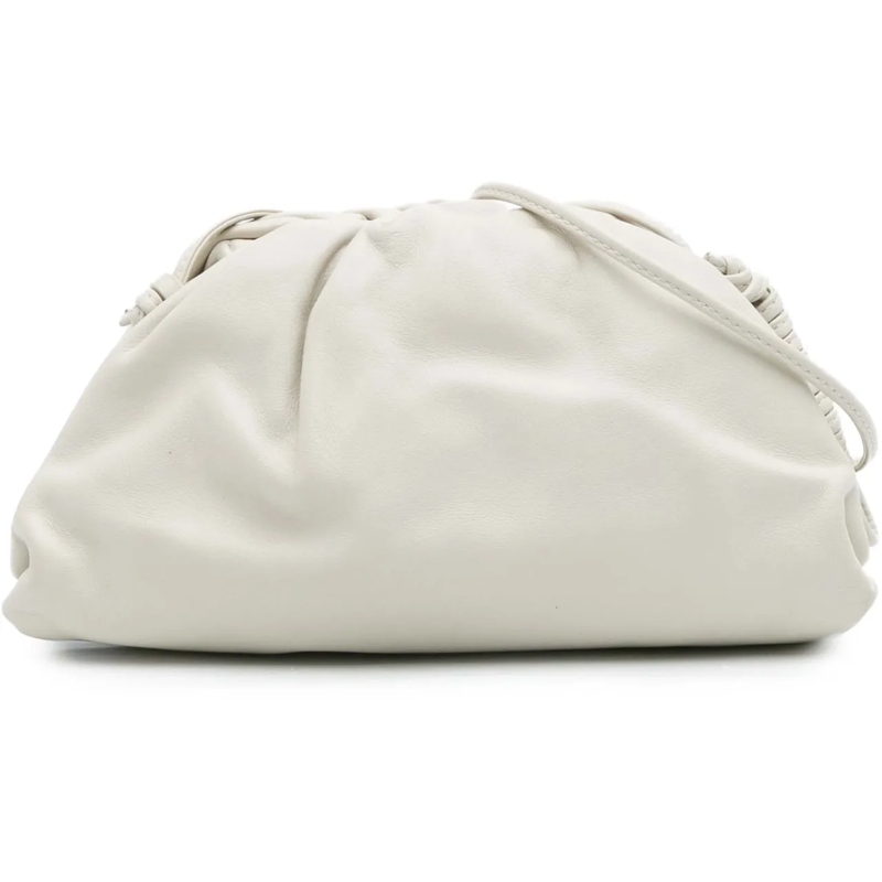 Bottega Veneta Sac à bandoulière Lambskin The Mini Pouch Crossbody weiß