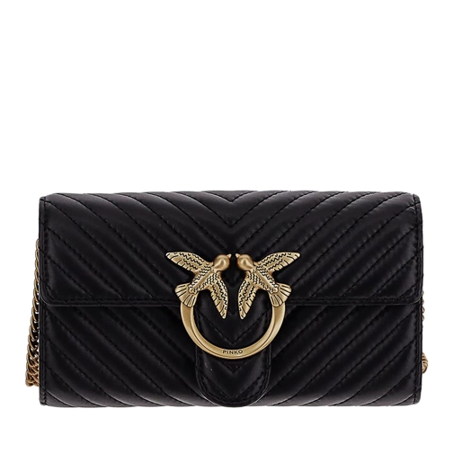 Pinko Wallet On A Chain Love One Wallet C Nero-Antique Gold