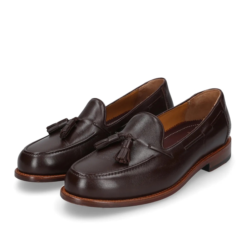 Heinrich Dinkelacker Loafer Loafer Wien Plain Tassel NP dunkel-braun(Image 2)