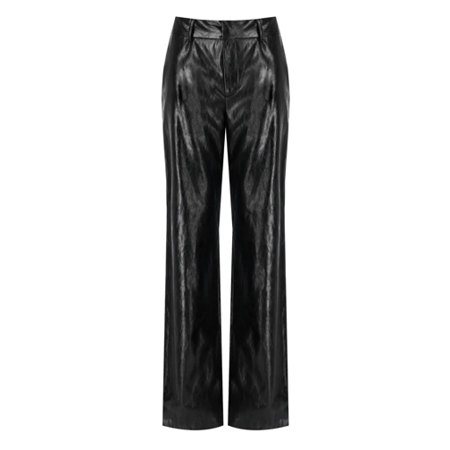 Federica Tosi Pantalons FEDERICA TOSI SCHWARZE LEDEREFFEKT HOSE schwarz