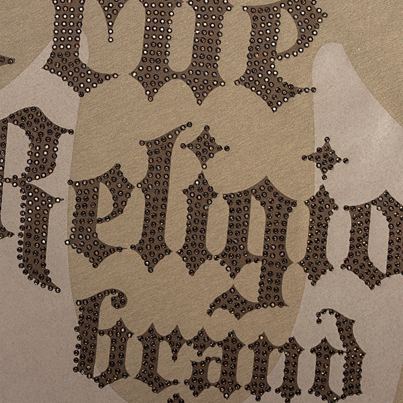 True Religion T-Shirt - T-Shirt- Figurbetont- Print auf Front- Zierst hell-braun(Image 5)