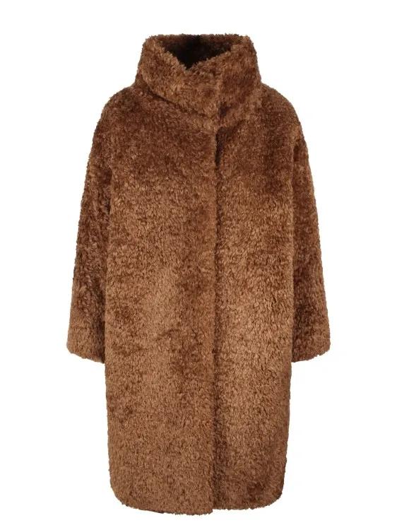 Herno - Teddy Mid Coat - Größe 40 - braun