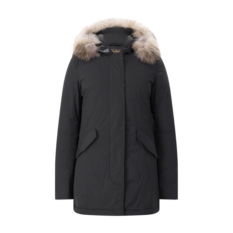 Woolrich  Parka Arctic Racoon mit Daunen schwarz