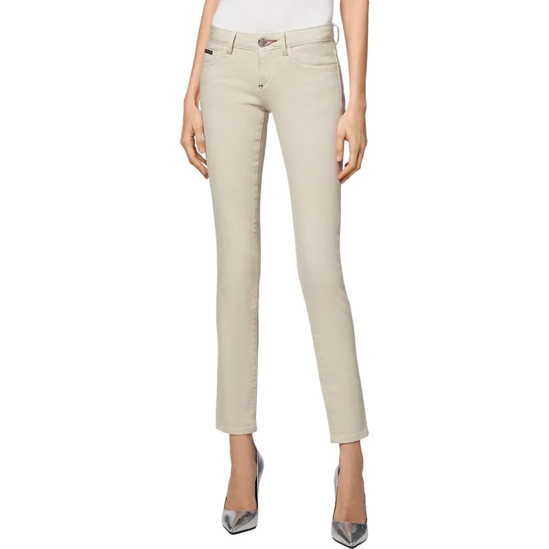 Philipp Plein Skinny-Leg-Jeans Jeans Slim Fit Iconic Plein beige(Image 3)