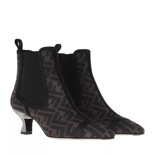Fendi Tronchetto Colobri Booties Leather Dark Brown Ankle Boot
