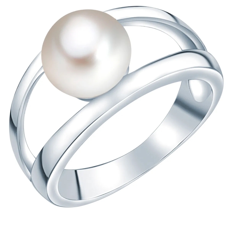 Valero Pearls Ring Sterling Silber Perlen-Ring Süßwasser-Zuchtperle silber