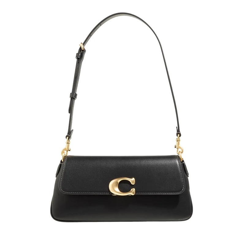 Coach Crossbody Bag Refined Calf Leather Jet Shoulder Bag Black