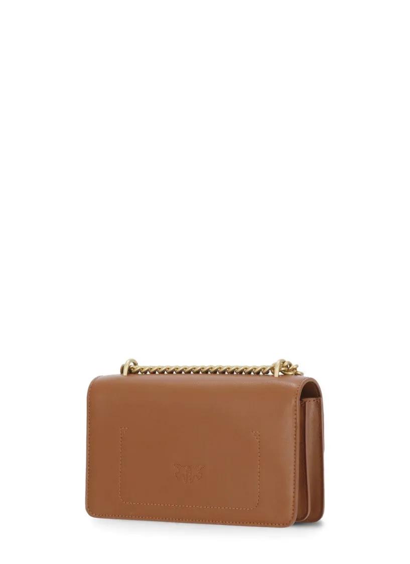 pinko Crossbody bags Leather Brown in bruin