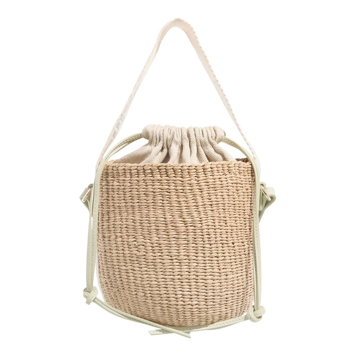 Chloé Beuteltasche - Small Woody Basket Bag - Gr. unisize - in Beige - für Damen