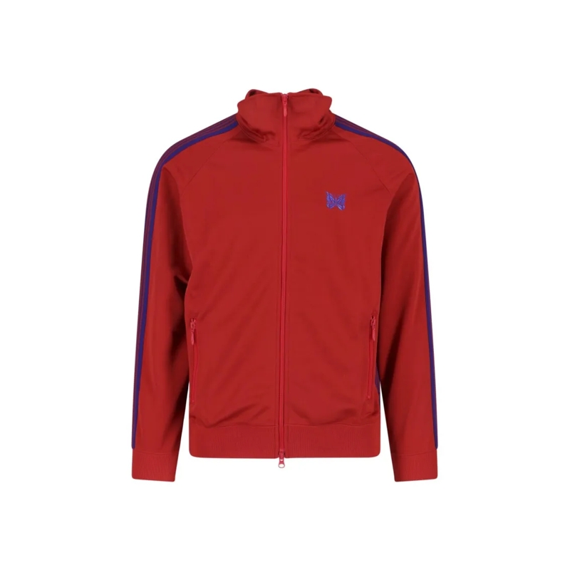 Needles Blouson aviateur Logo Sports Jacket, In Red Fabric Red