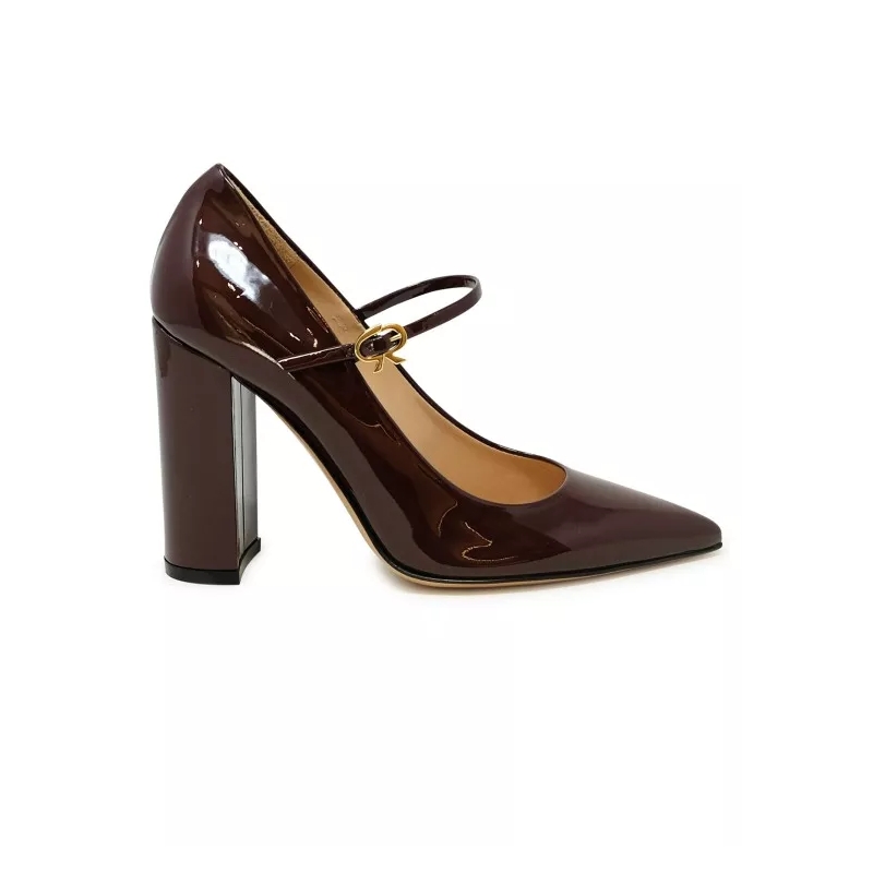 Gianvito Rossi Pumps Black Patent Ribbon Jane Pumps Black