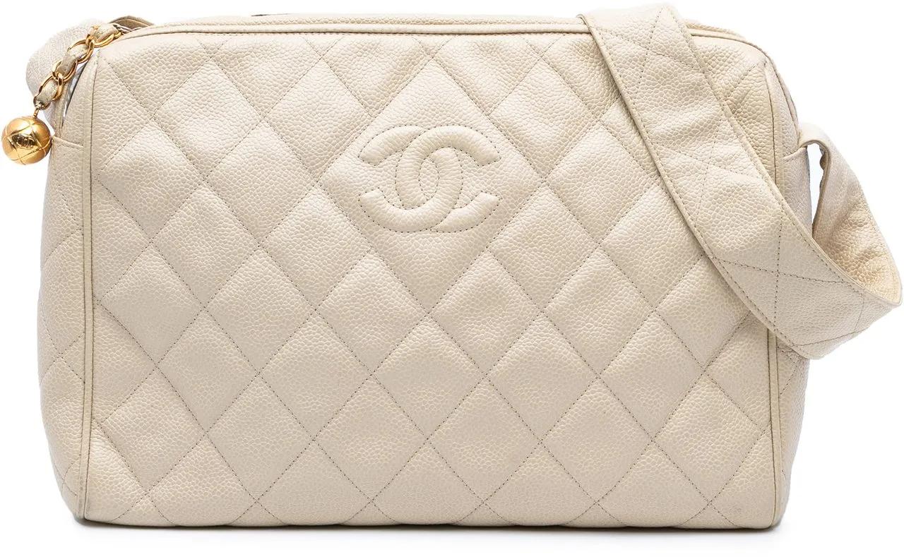 Chanel Hobo Bags - CC Quilted Caviar Crossbody - Gr. unisize - in Weiß - für Damen
