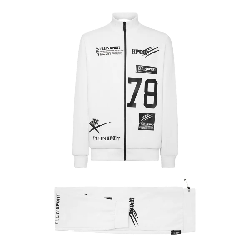 Plein Sport Jogginghose Jogginganzug Multilogo weiss