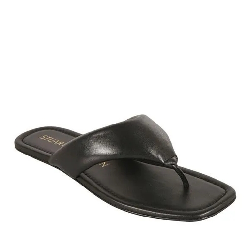 Stuart Weitzman Maui Flip Flops Black Tongue