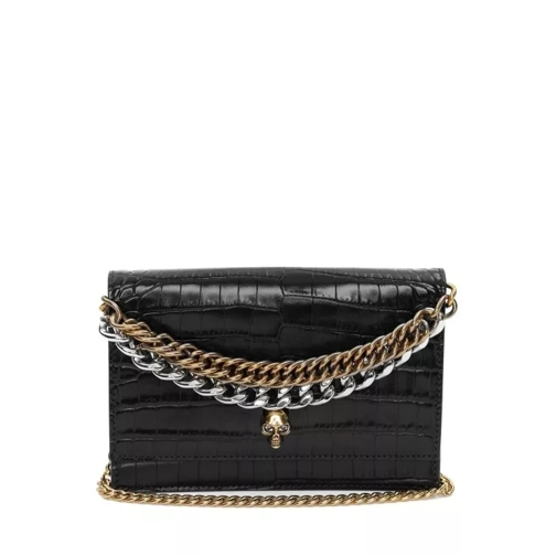 Alexander McQueen Black Mini Skull Stud Bag Black Crossbodytas