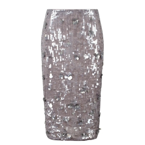 P.A.R.O.S.H. Midi Rokken Glow Midi Skirt Grey