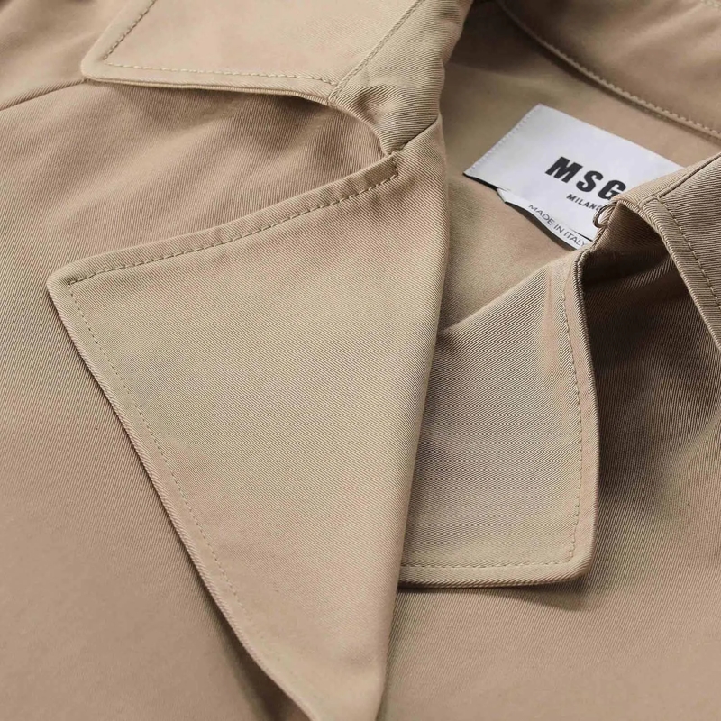 MSGM Übergangsmantel Kurzer Trenchcoat braun(Image 3)