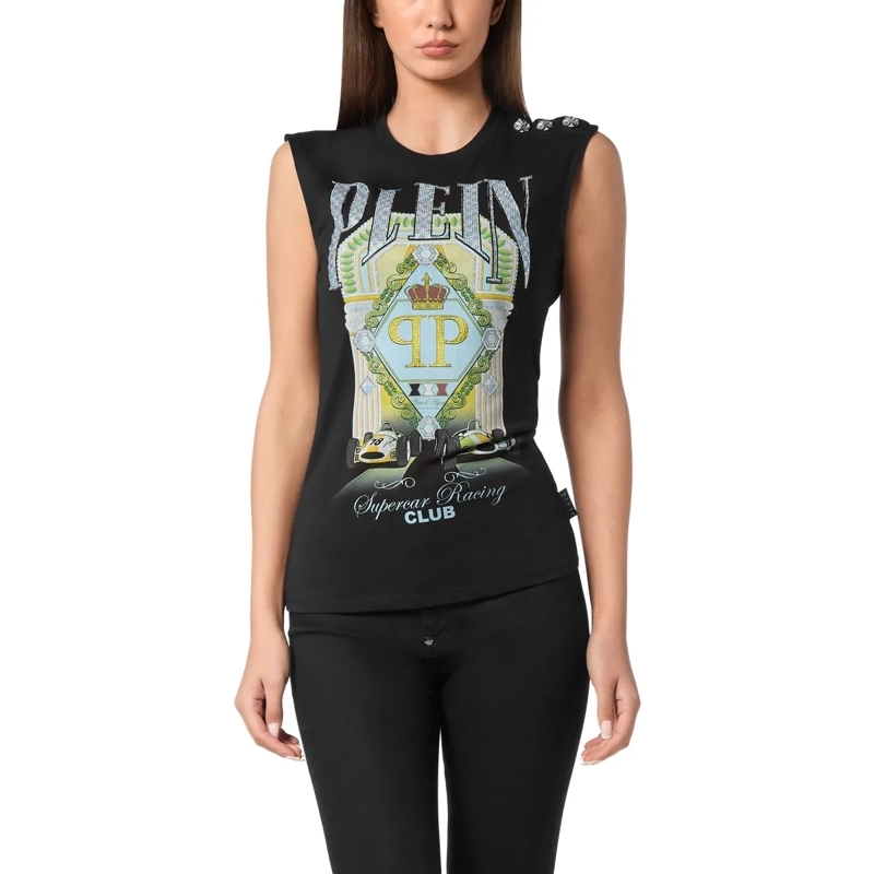 Philipp Plein Top Tanktop Racing schwarz(Image 3)