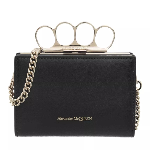 Alexander McQueen Wallet Black Portefeuille sur chaîne