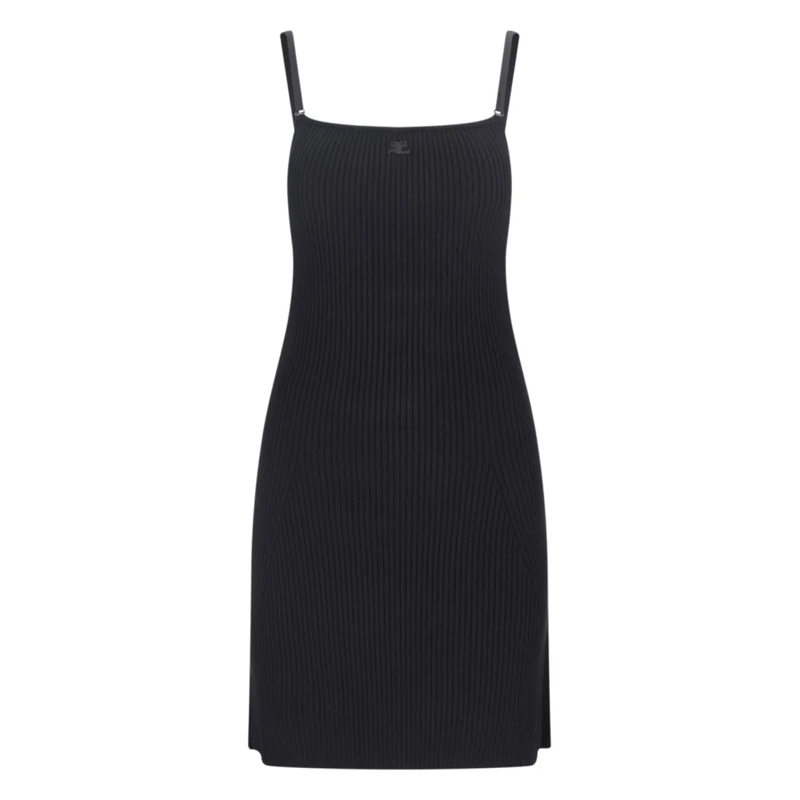 Courrèges Mini-jurk Dresses Black mehrfarbig